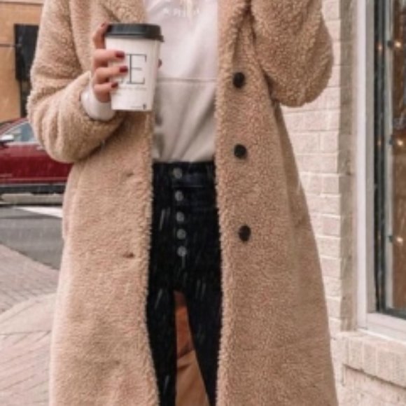 Abercrombie & Fitch sherpa coat BRAND NEW - Picture 3 of 9